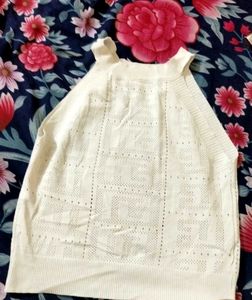 White Knit Tank Top