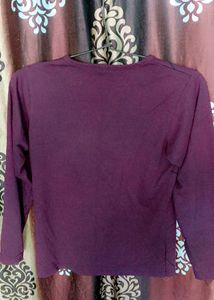 Burgundy Geometric Print T-shirt