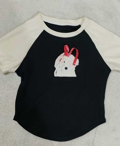 Cute Dog Graphic Raglan Tee