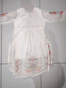 Embroidered White Kurta Set