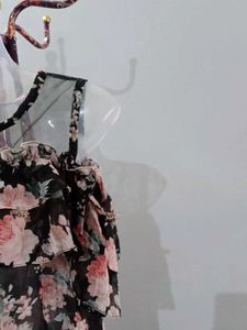 Floral Sheer Cold Shoulder Top