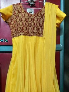 Yellow Heavy Anarkali