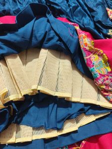 Elegant Blue and Pink Lehenga Choli
