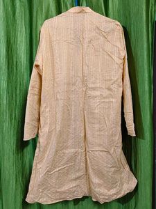 Classic Beige Striped Kurta