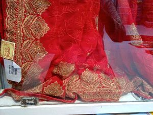 Red Embroidered Saree