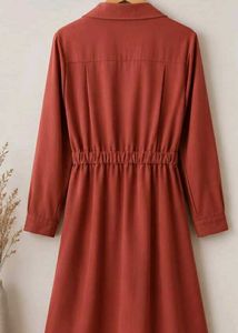Chic rust Shirt Dress