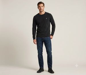 Red Tape Men's Long Sleeve Polo T-Shirt