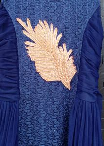 Elegant Blue Ethnic Gown