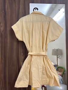 Chic Yellow Shirt Dress