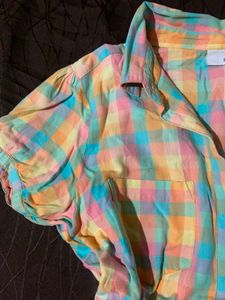 Women's Plaid Button-Up Top