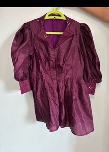 Elegant Maroon Tunic with flared skirt