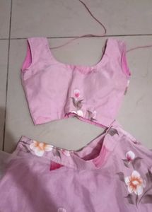Beautiful Pink Floral Lehenga Choli Set