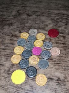 Vintage Checkers Game Pieces