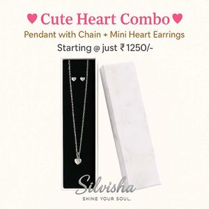 Heart Pendant & Earrings Set