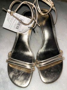 Elegant Gold Strappy Heels