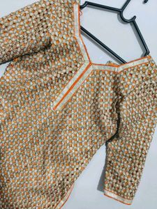 Embellished Orange Kurta and gharara