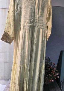 Elegant Yellow Sequined Maxi Dress