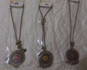 Boho Mandala Pendant Necklace pack 3