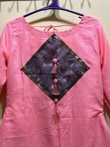 Peach Colour Kurta &amp; Pant With Dupatta Set Size XL