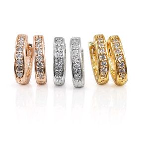 Set of 3 Pairs Crystal Hoop Earrings