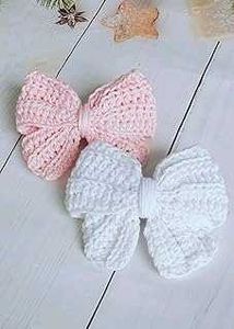 Handmade Crochet Bow Hair Clips