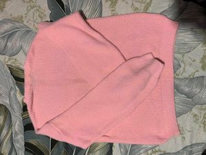 Pink Crew Neck Knit Sweater