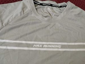 Men's Grey HRX Running T-Shirt