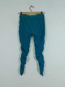 Sea Green Shimmer Capri Jegging For Girl's