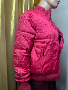 Stylish Pink Bomber Jacket