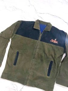 Men's Green &amp; Black Colorblock Jacket