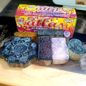 Atlas acramine colours and Block printing Kit