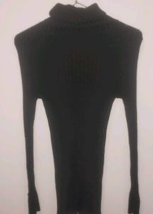 Ribbed Knit Turtleneck Sweater