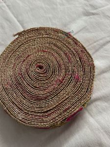 Embellished Lace Pink border