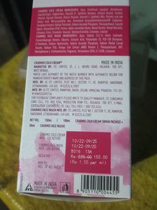 Charmies Deep Nourishing COLD CREAM+Face Wash