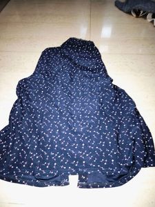 Blue Dottod Women Fancy Coller Shirt