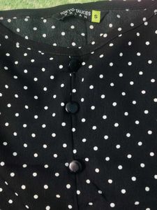 Black Polka Dot Spaghetti Top