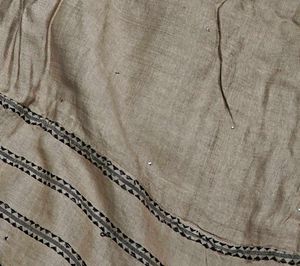 pure silk dupatta with embroidery on pallu