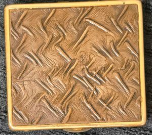 Antique Vintage Textured Metal Folding Box
