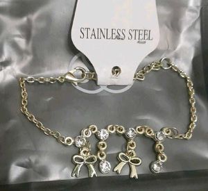 Gold-tone Bow Charm Bracelet