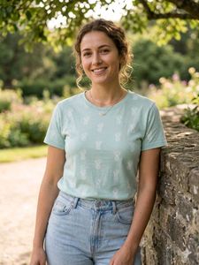 Mint Green Pineapple Print T-Shirt