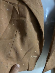 Sparkly Brown Cropped Blazer