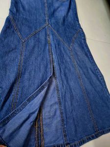 Long Denim Skirt