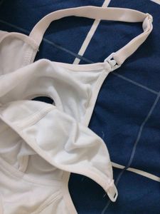 Two Maternity Nursing Bras, White And Beige, 38B