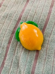 Lemon-Shaped Handmade Soap with Natural Loofah