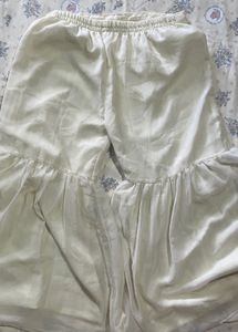 Elegant White Sequined Kurta with trouser