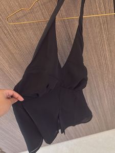 Chic Black Halter Top