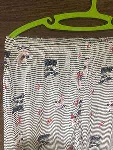 Striped Cat Pajama Pants with Fun Print