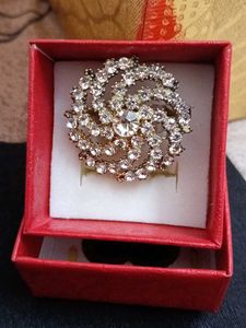 Sparkling Brooch with Rhinestones