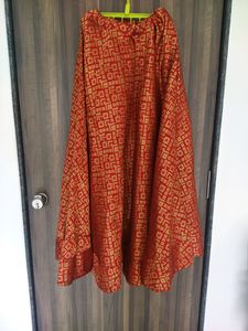 Zari work red lahenga