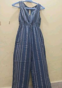 Blue Striped Jumpsuit